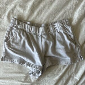 WHITE NORTH FACE SWEAT SHORTS | SIZE LARGE